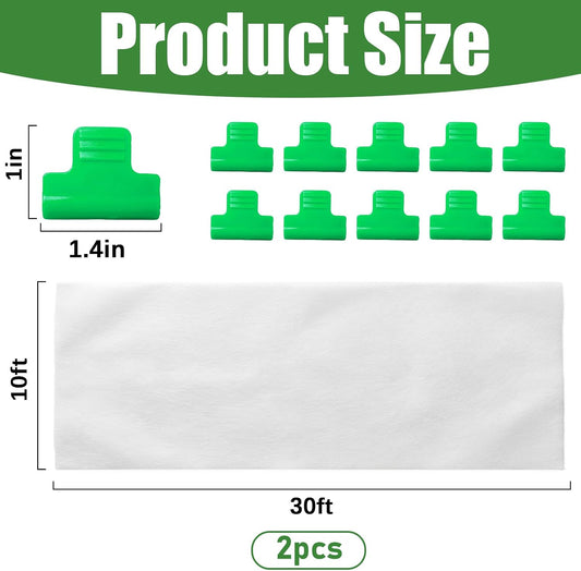 2PCS Plant Sun Protection Cloth, Garden Plant Cloth 10 X 30 ft
