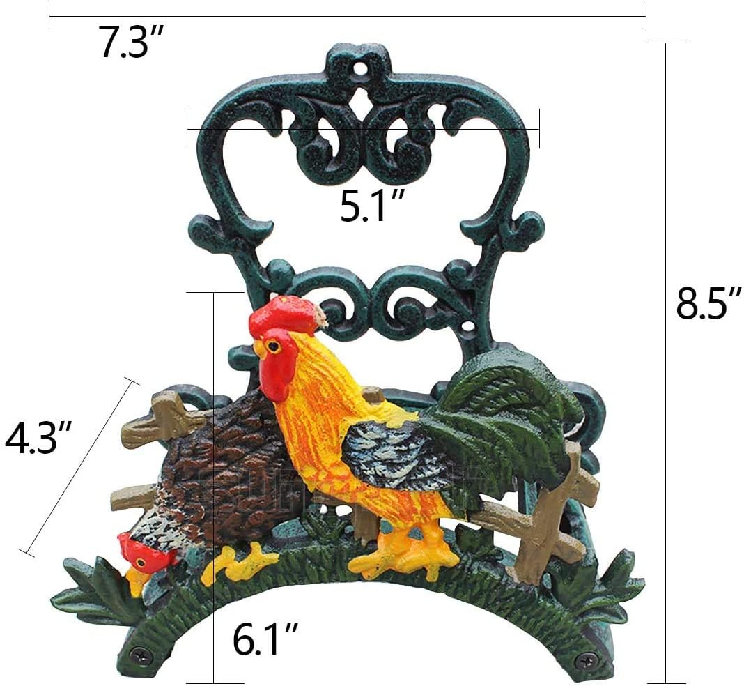 Heavy Duty Cast Iron Garden Hose Holder | Water Hose Hanger Wall Mounted | Decorative Indoor Outdoor Hose Rack Reel | 50FT 75FT 100FT Water Hose Bulter Storage | Lovely Frog Metal Hose Stand