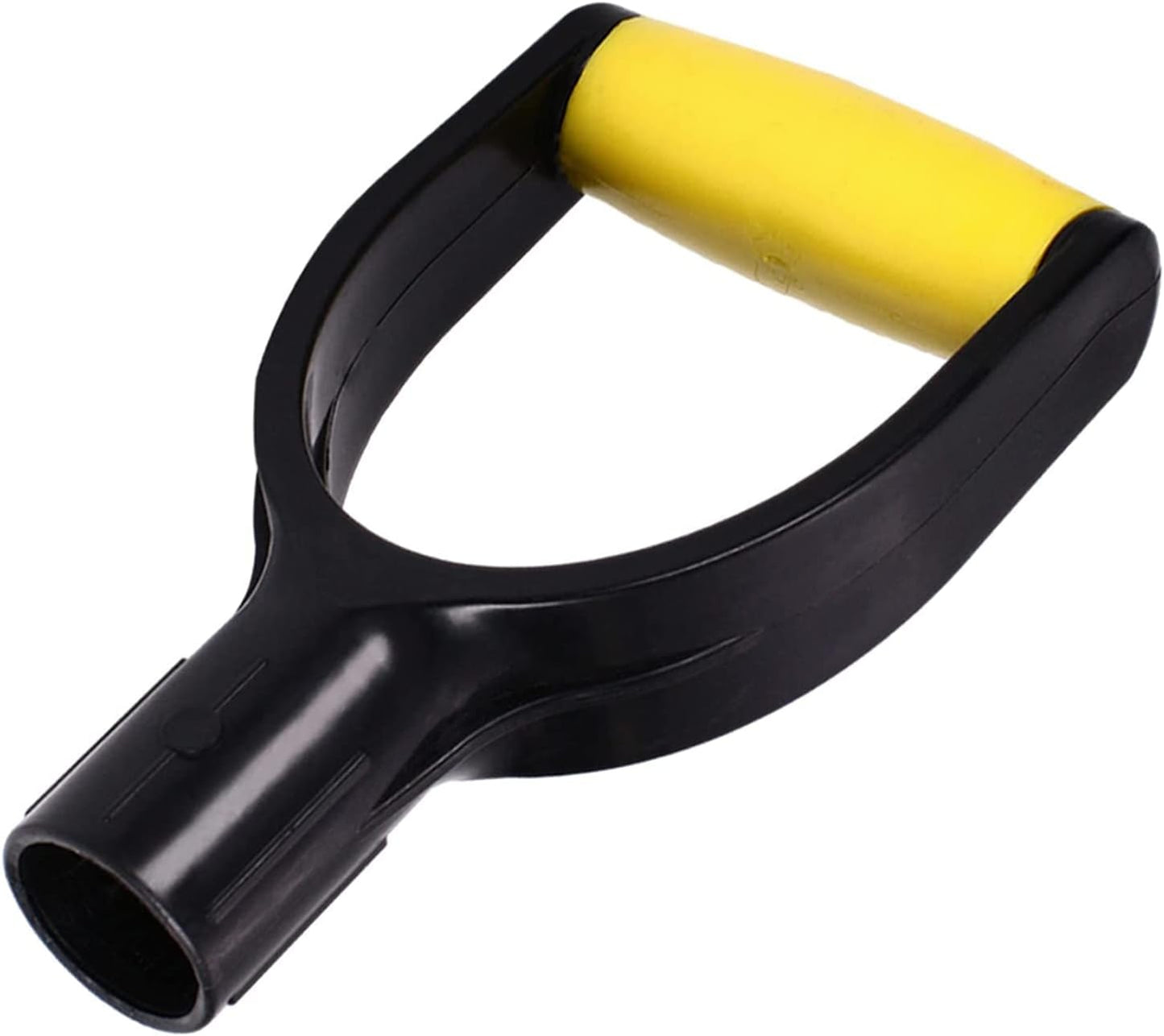 Shovel D Grip Handle Replacement, 32mm Inner Diameter Garden Spade Fork Snow Shovel Rake Handle Attachment for Digging Raking Tools, PVC, Red Black, 193mm Long, 105mm Thick