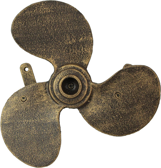 Garden Hose Holder Boat Propeller 10.5 Inch Cast Iron Bronze