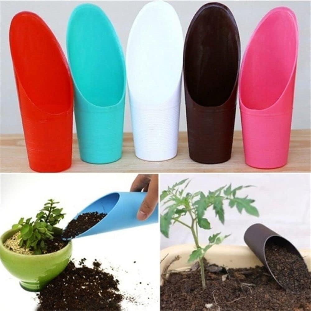 Black Bonsai Soil Scoops- Potting Scoopers Bucket Shovel- Potting Scoopers Bucket Soil Scoop ShovelPlastic Garden Soil Scoops -Bonsai, Potting, Cultivation, Weeding,Planting