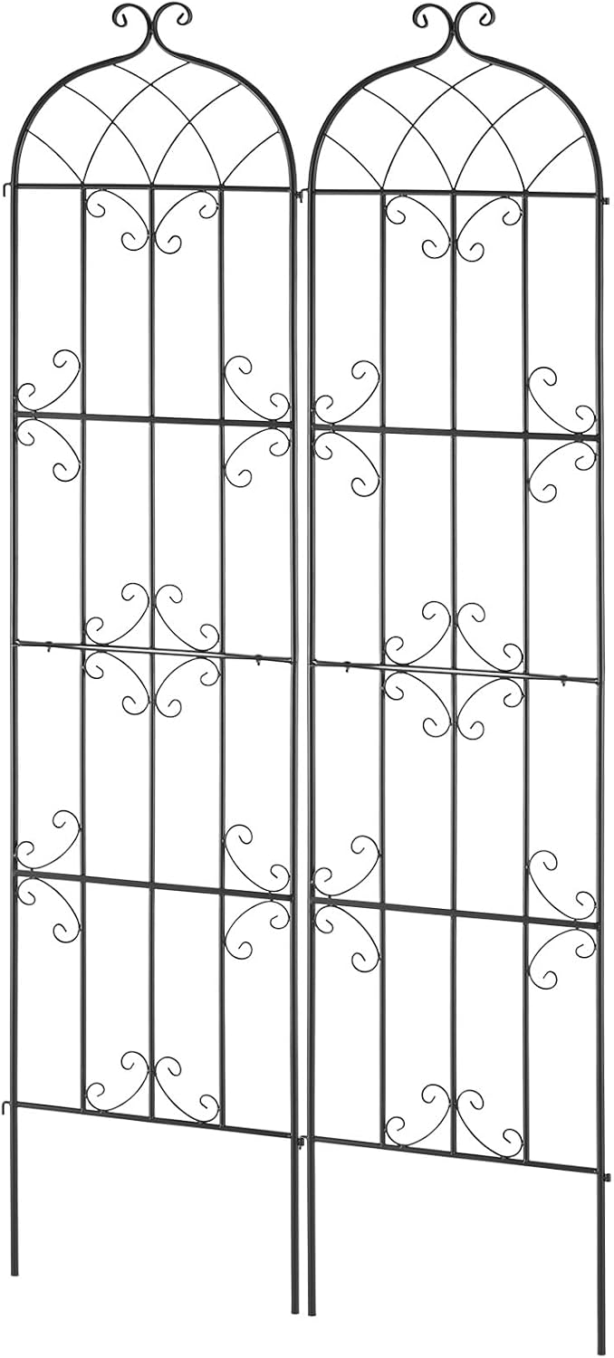 Garden Trellis for Climbing Plants 87x20 in 4-Pack Metal Rose Trellis