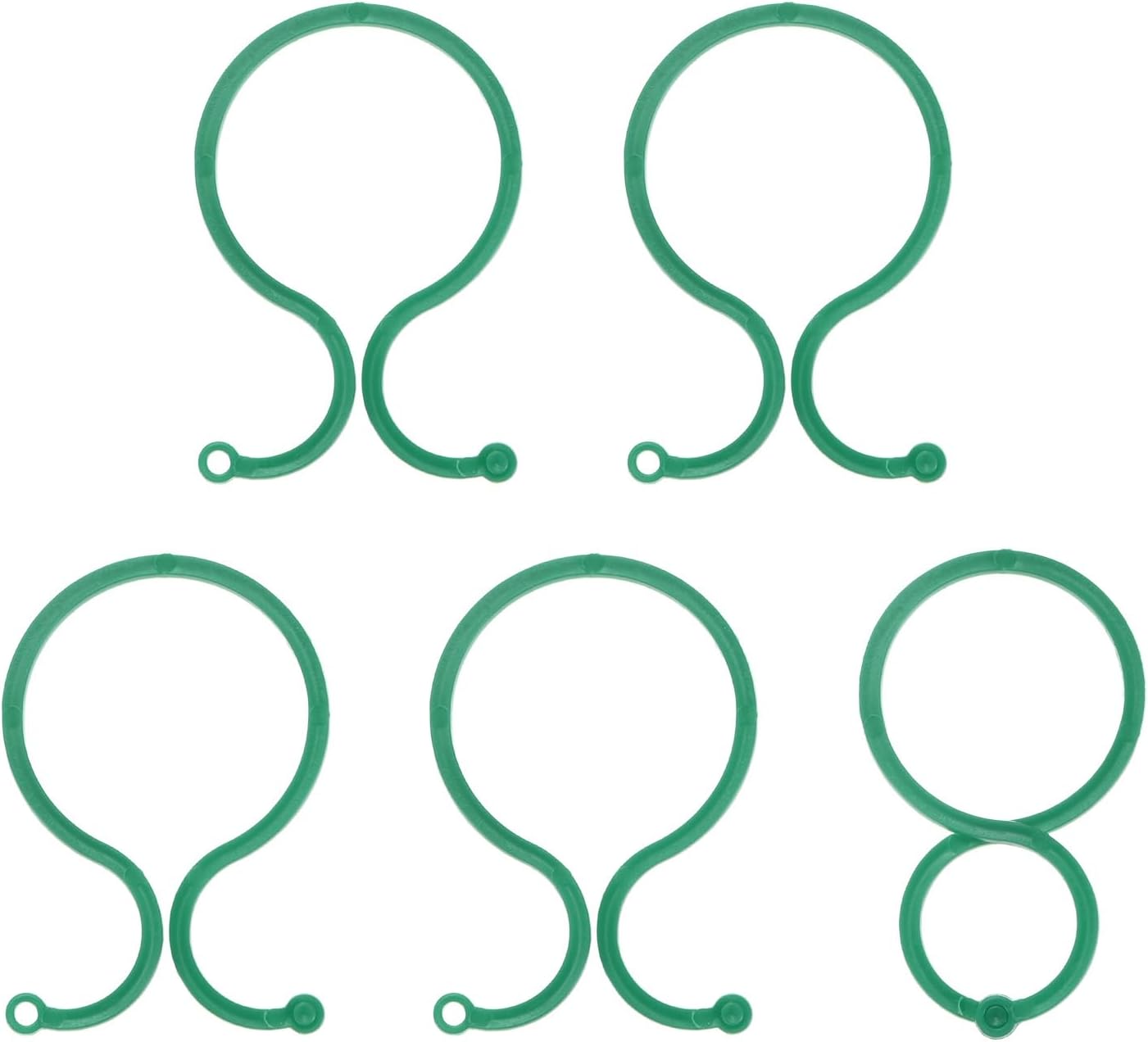 50-Pack Plant Support Clips, 2.4" x 1.6" x 0.08"(l x W x H) Plant Twist Clip Ties, Plastic Plant Clips, Tomato Vine Flower Cucumber Plastic Plant Clip for Plant Locks