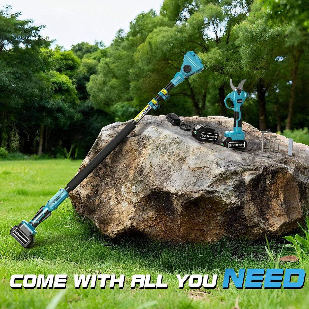 Cordless Pole Pruner, 1.6" Cutting Diameter Electric Pruning Shears