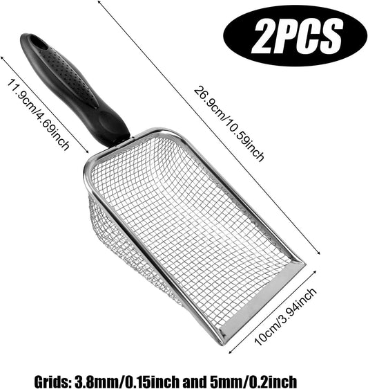 2pcs Gardening Sifter, Sand Compost Sifter with Handle