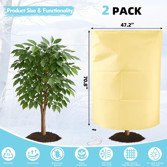 Plant Covers Freeze Protection 2 Pack 47.2"x70.8"