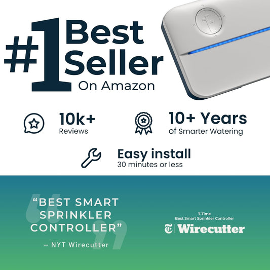 3: 8 Zone Smart Sprinkler Controller (Simple Automated Scheduling + Local Weather Intelligence. Save Water w/ Rain, Freeze & Wind Skip), App Enabled, Works w/ Alexa, Fast & Easy Install