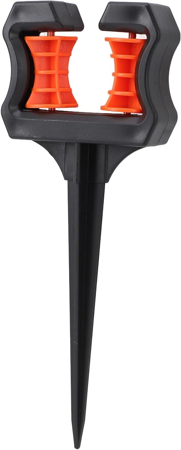 Garden Hose Guide Spike, ABS Hose Holder Stake 10 Inch 3 Pack with Guard Roller, Positioning Spike for Yard Lawn Landscape Watering and Agricultural Irrigation