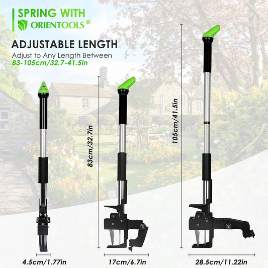 Weed Puller, Stand Up Weed Puller, 32 to 41 inch Long Handle, Upgrade Detachable Telescopic Handle Garden Weeding Tool with 4 Claws for Labor Saving Dandelions Remover Tool