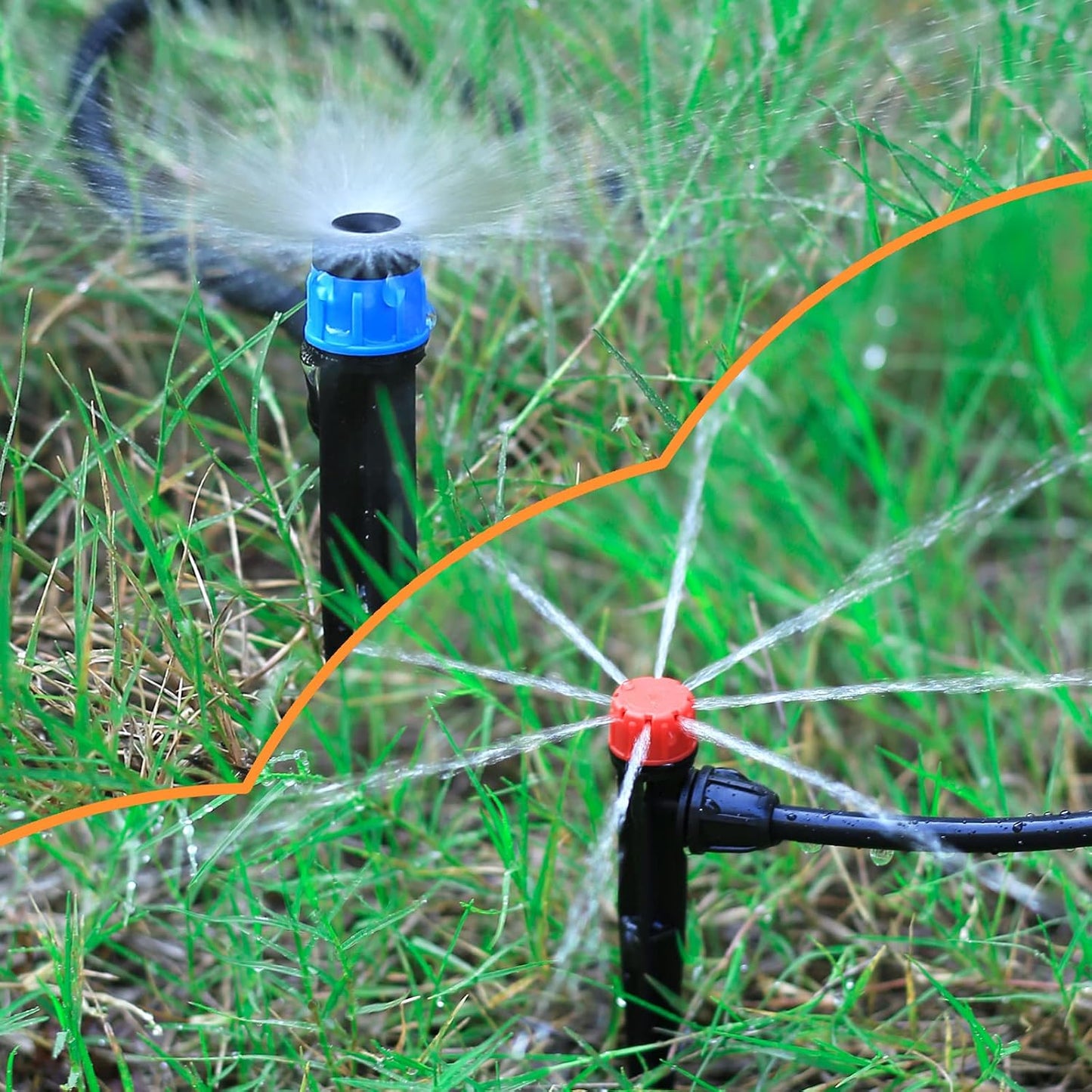 25 Pcs Drip Irrigation Fan Emitter for 1/4" Irrigation Tubing