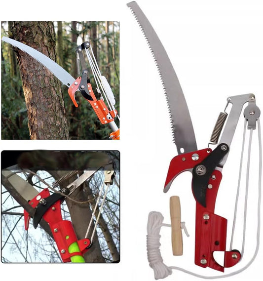 Extendable Tree Pruner Saw Head Without Pole, Outdoor High-Altitude Branches Trimmer Pruning Shears, Harvester Clipper for Plant Twig Vine, Garden Trimming Tool