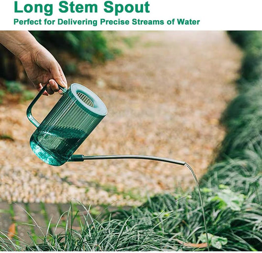 Small Watering Can for Indoor Plants, Flowers, Succulents with Long Spout 34oz(Green)