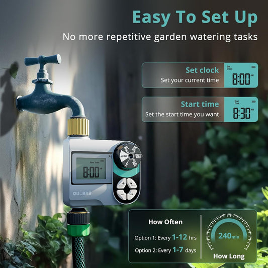 Brass Sprinkler Timer, Programmable Water Hose Timer for Garden Hose