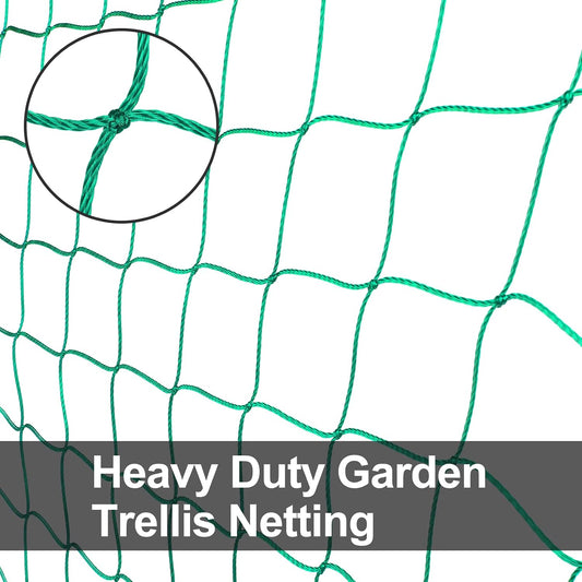 Trellis Netting, Heavy-Duty Garden Grow Netting for Climbing Plants, Outdoor Indoor Net for Cucumber, Tomatoes, Beans, Clematis, Fruits & Vegetables, Climbing Vining Plants (8.2' x 6.6'Ft)