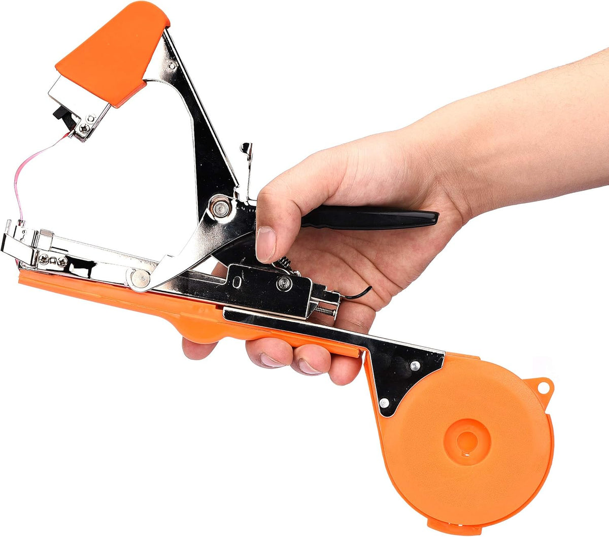 Plant Tying Machine Tape Tool for Tomatoes Peppers Grapes Cucumbers and Vining Vegetables Quickly and Easily Tie, Great for Gardeners Farmers, with Tapes, Spare Parts, Staples - Red