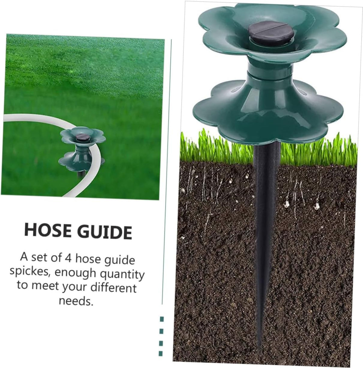4Pcs Tube reel guide wheel farming agriculture Hose guide spikes Winding wheels heavy duty hose garden hose corner guide Water Hose Guide Holder Plastic Spike for Hose plant