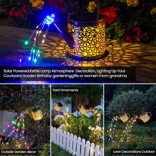Solar Watering Can Lights, Solar Lights Outdoor Decorative(Colorful)