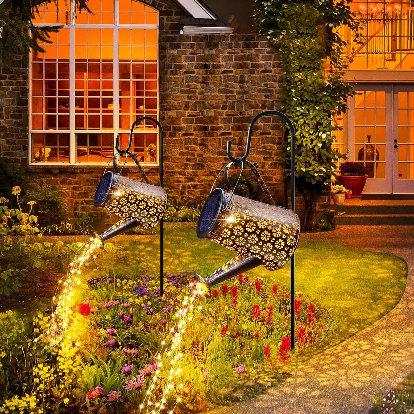 Solar Garden Lights Watering Can Lights Outdoor Garden Decor