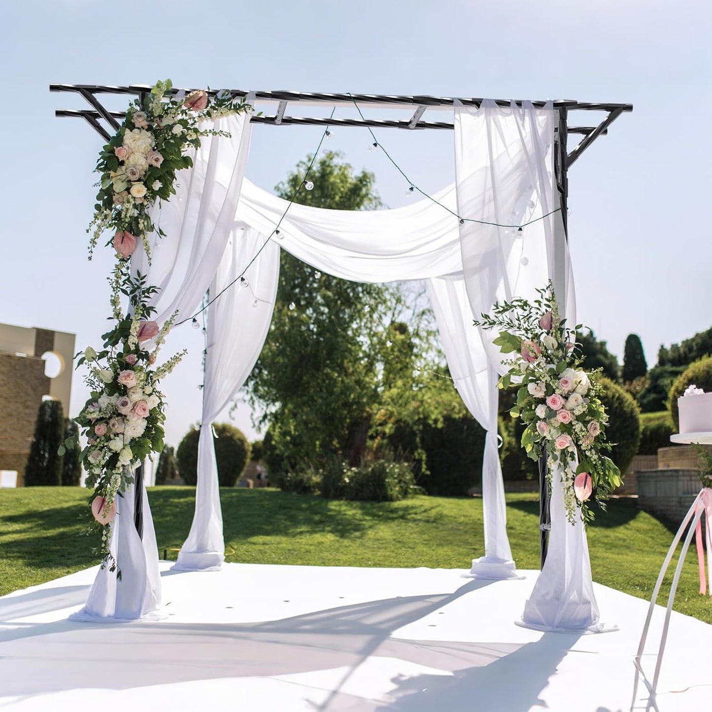 Garden Arch Trellis - 141" L x 106" H Supersize Flattop Garden Arch