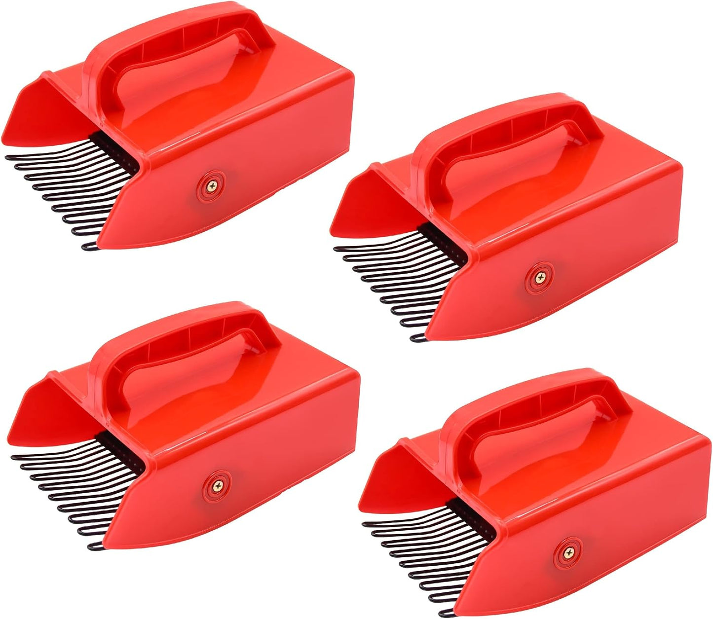 1/2/4 Pack Berry Picker, with Metallic Comb and Ergonomic Handle