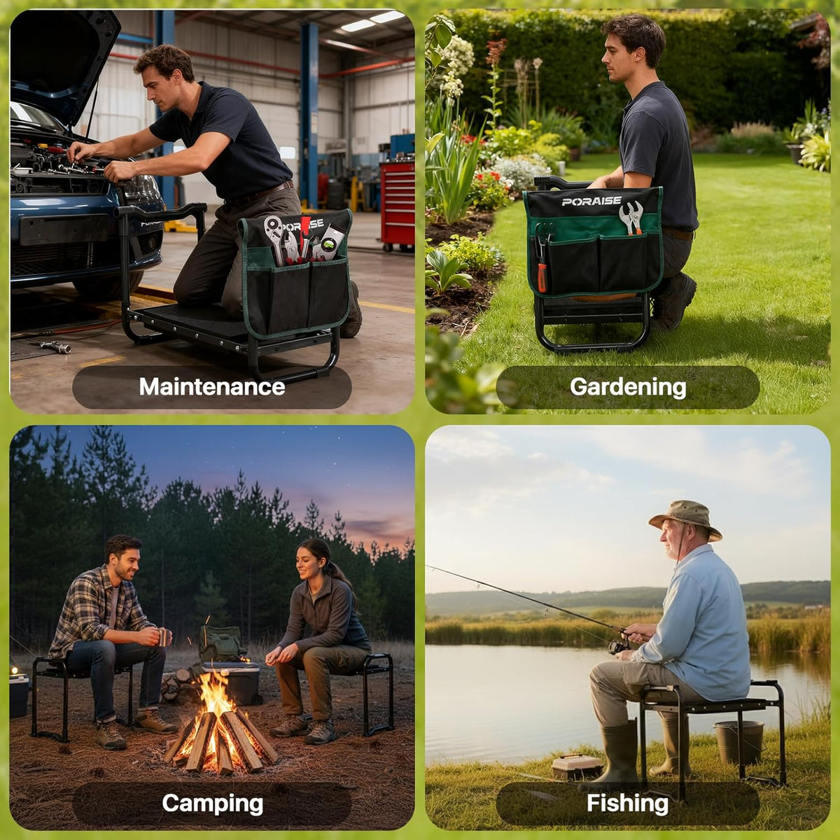 Garden Kneeler and Seat Heavy Duty, Wider and Thicker Kneeling Pad Stool