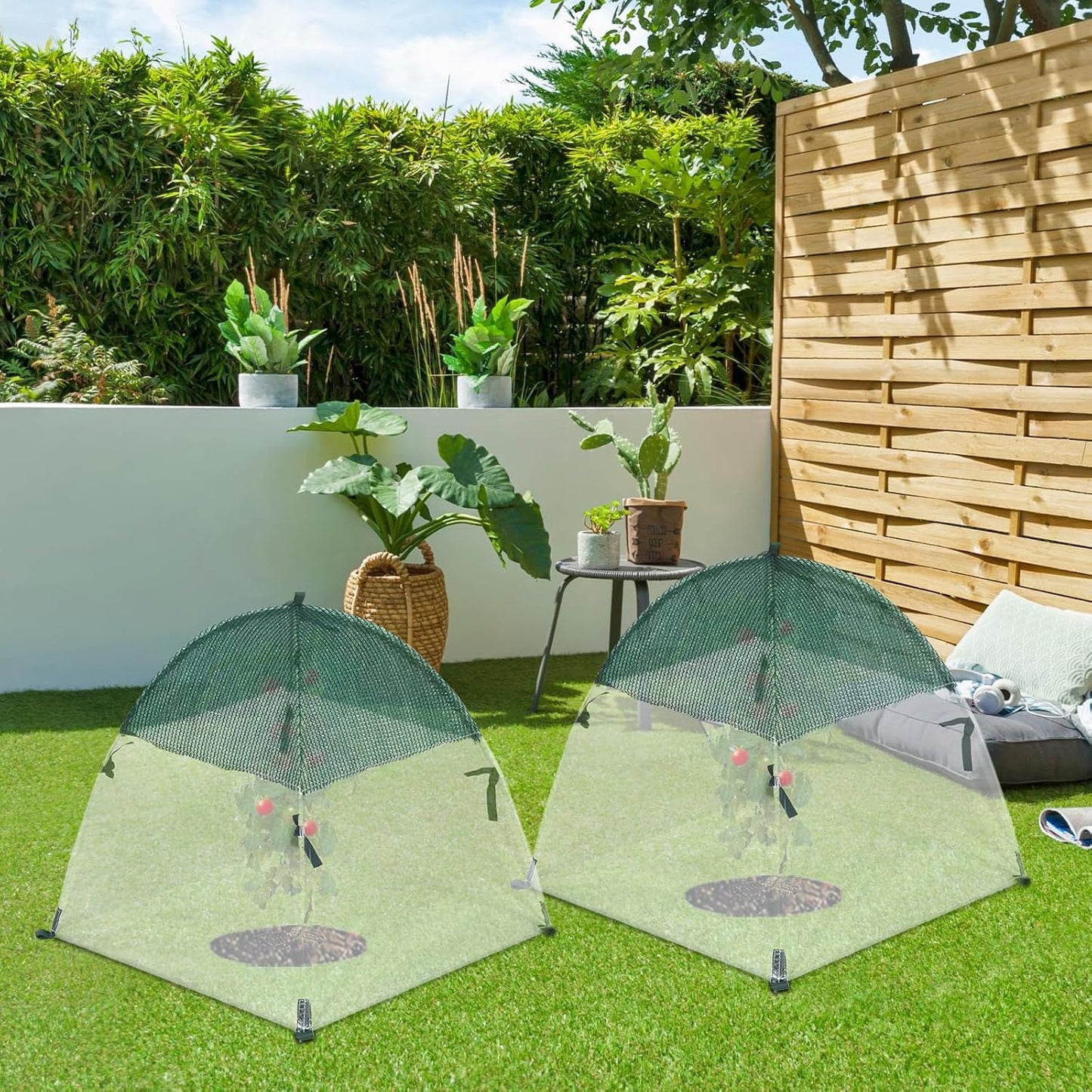 2 PCS Garden Plant Cover, Outdoor Plant Protector for Raised Beds, Garden Row Accelerator Plants Cover with Insect Net Greenhouse Frost Cover & Vegetable Plant