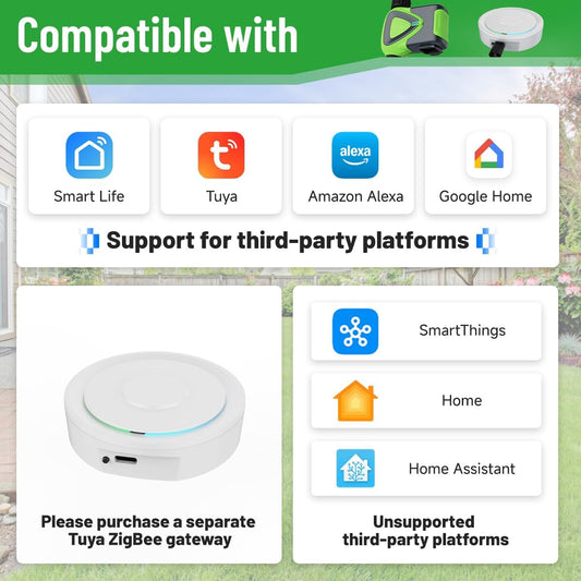 Water Timer for Garden Hose(Note:Zigbee Gateway Needs to be Purchased Separately), GreenVation Plant Automatic System for Yard Outdoor Irrigation, Smart Sprinkler Timer with Tuya/Smart Life App