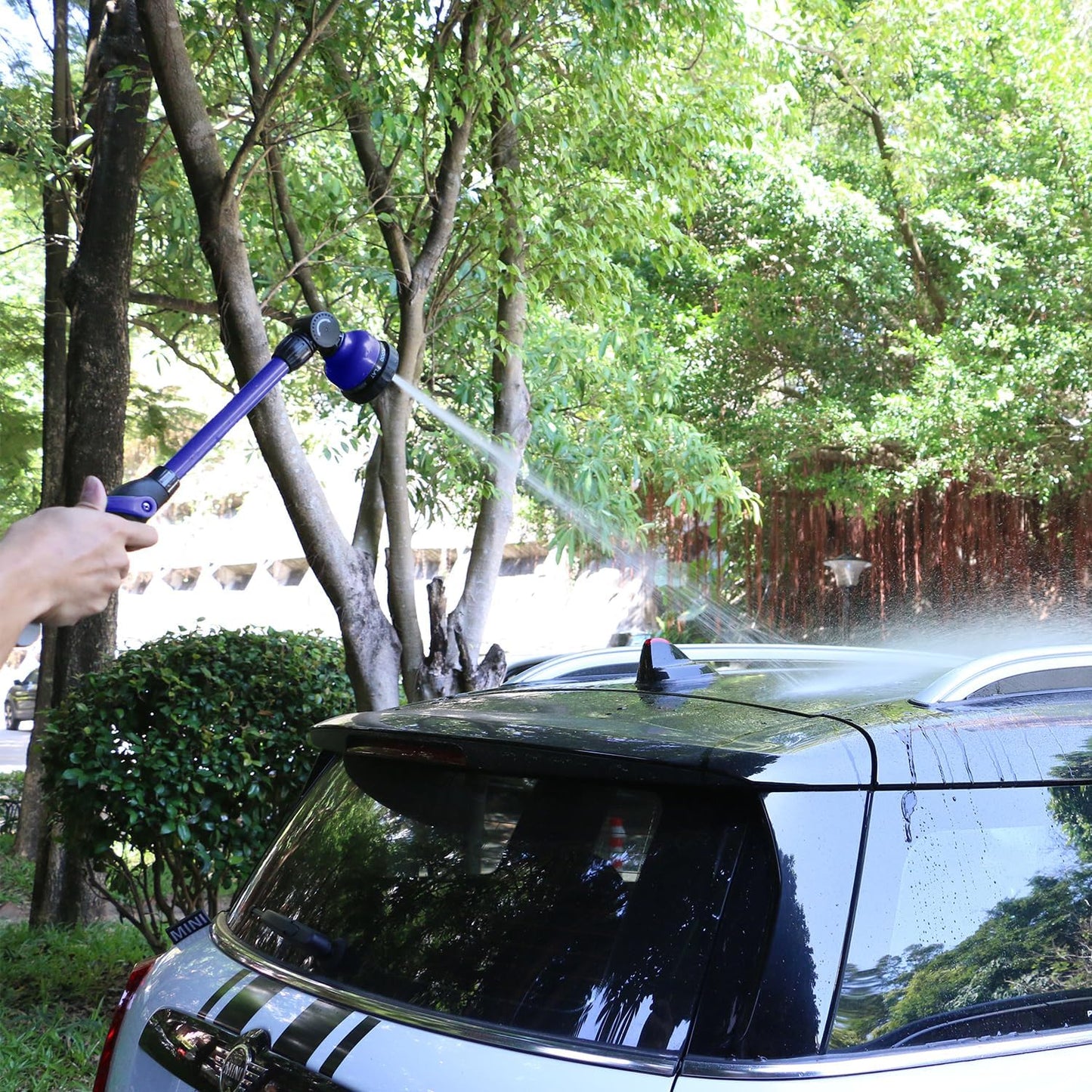 Watering Wand for Garden Hose, Lightweight Metal Turret Wand, Green