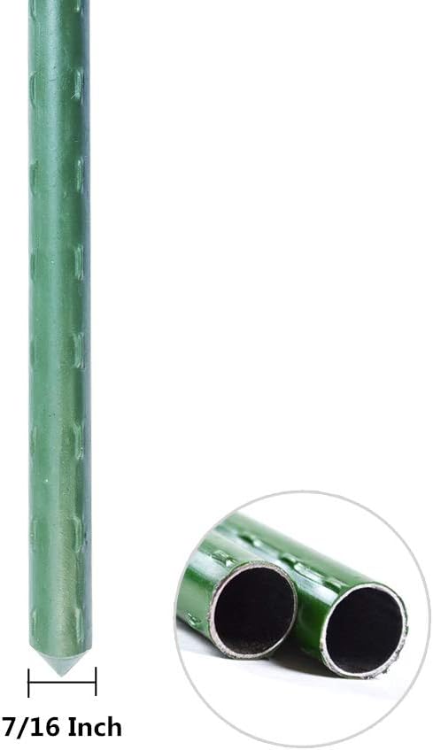 Garden Stakes 48 inch 4ft Sturdy Tomato Stakes, Plant Stakes for Outdoor Plants, Plant Support Sticks for Gardening, Pack of 50