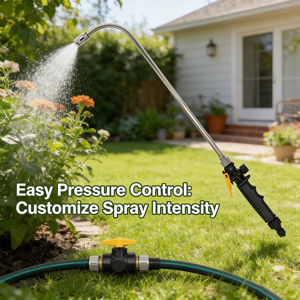 Watering Wand Sprayer Wand Stainless Steel Garden Hose Nozzle