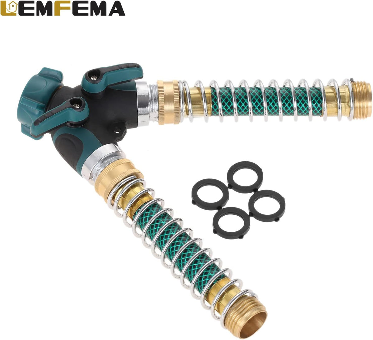 Garden Hose Splitter, 2 Way Hose Connector with 3/4" Connector