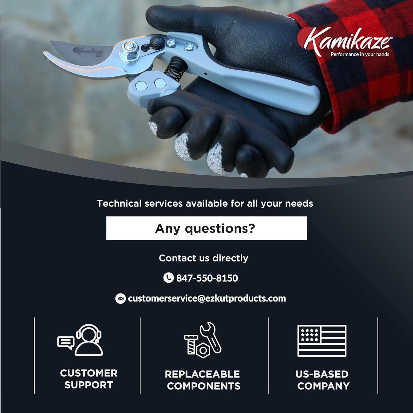KM1-M FORCE ANVIL SHEAR- ANVIL PRUNER, Pruning Shears. Garden Pruners, Plant Pruners, Pruning Shears, Tefloned Blade Hand Pruner, Universal Garden Clippers great for garden and home