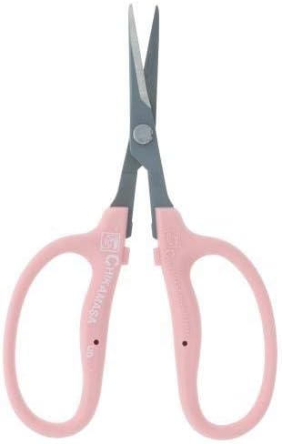Chikamasa B-500SRF Curved Scissors with Fluorine Coating, Orange