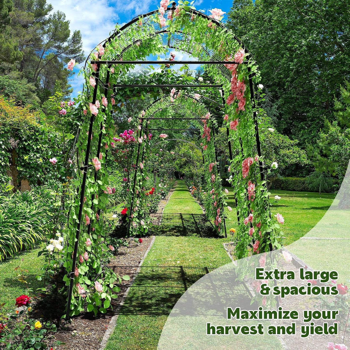 34" x 48" Foldable Metal Cucumber Trellis, for Climbing Plants, Cucumber, Vegetable, Flowers