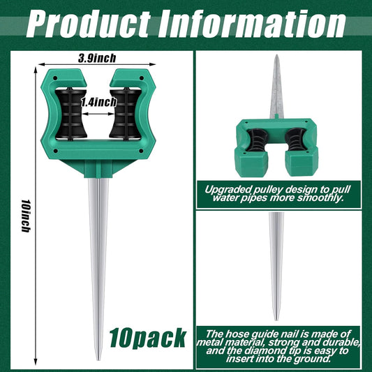 10 Pcs Hose Guides for Garden Heavy Duty Hose Stakes 10 Inch