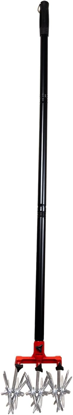 Garden Rotary Adjustable Cultivator Hand Tiller Tool for Aerating Planting
