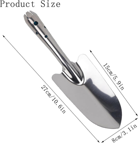 Garden Trowel Stainless Steel Rust Resistant Hand Shovel Garden Spade