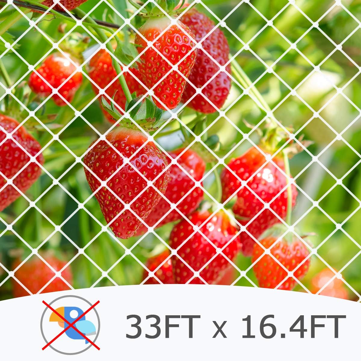 Anti-Bird Netting, 33FT x 16.4FT Bird Net, Nylon Garden Netting