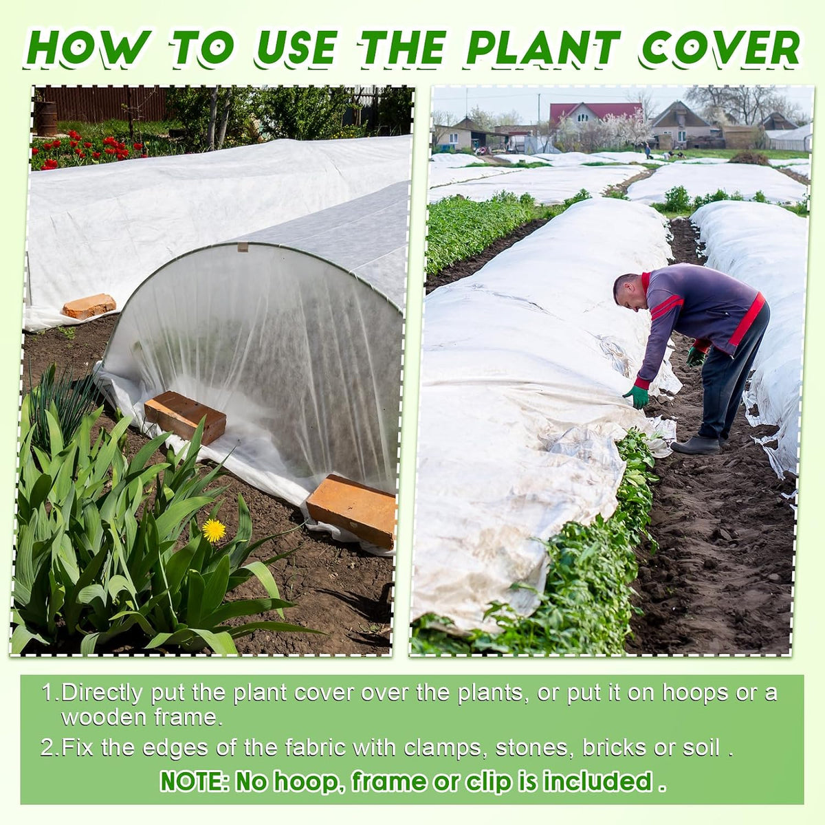 4 Pack Floating Row Cover Frost Blanket for Plants,7 x 25 ft,White