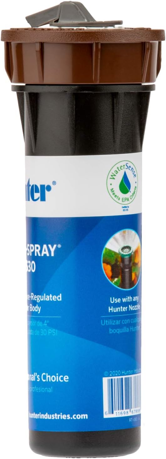 Hunter PRS30 4 in. Pop-Up Sprinkler Head Body, 30 PSI Regulator, No Nozzle