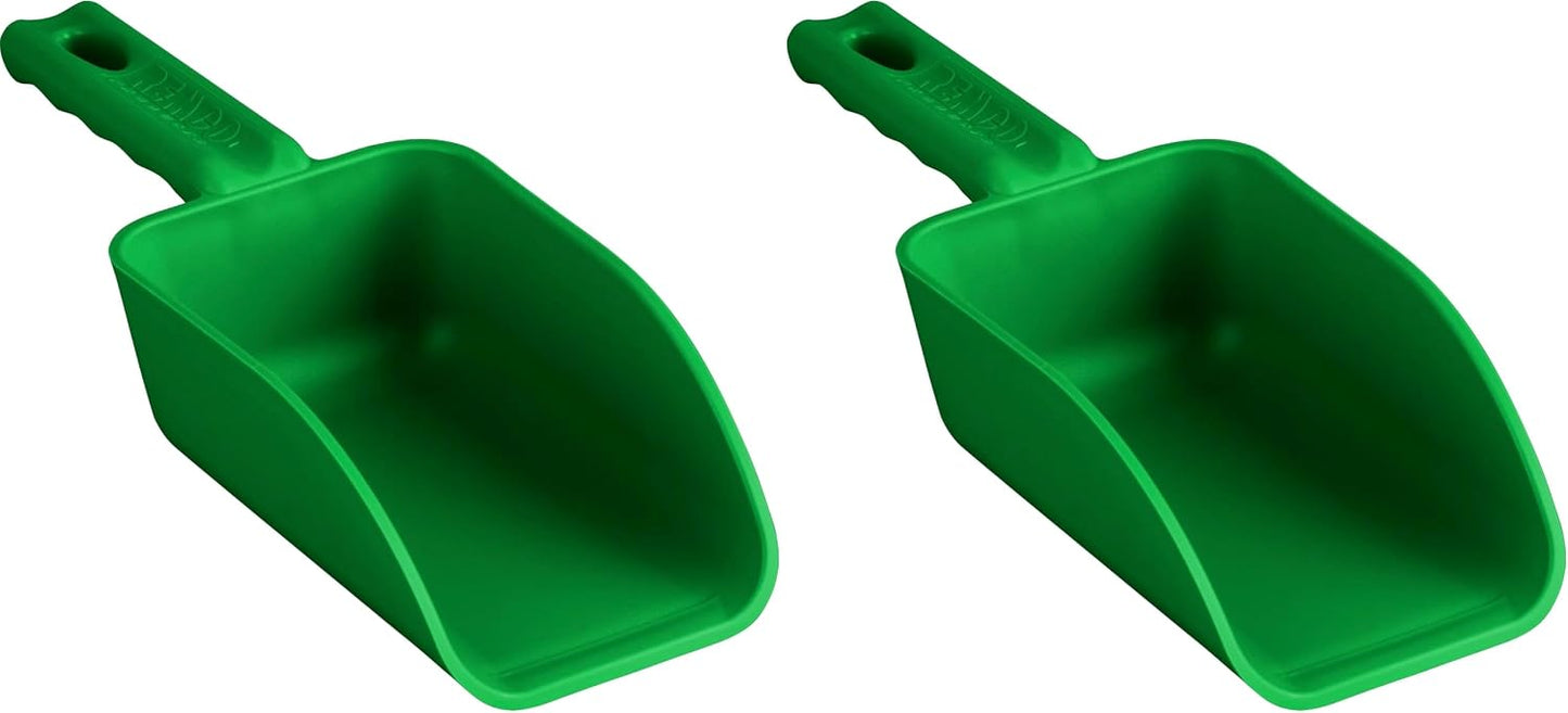 Vikan 63002 Color-Coded Plastic Hand Scoop - BPA-Free Food-Safe Kitchen Utensils, Restaurant and Food Service Supplies, 16 oz, Green