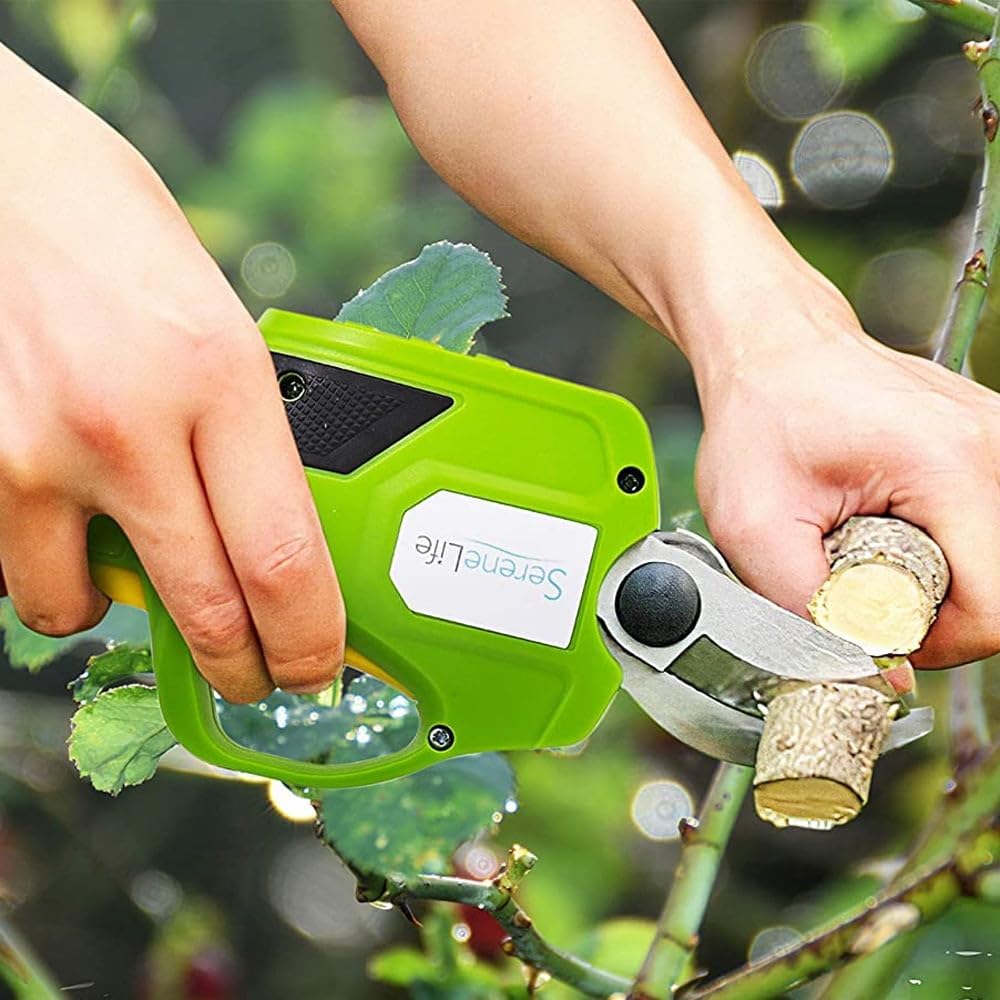 Cordless Pruning Shears & Branch Cutter | Electric Pruner with Telescopic Handle for 6 feet of Reach | Rechargeable Battery & .98 inch Cutting Diameter | Ideal for Bushes & Branches