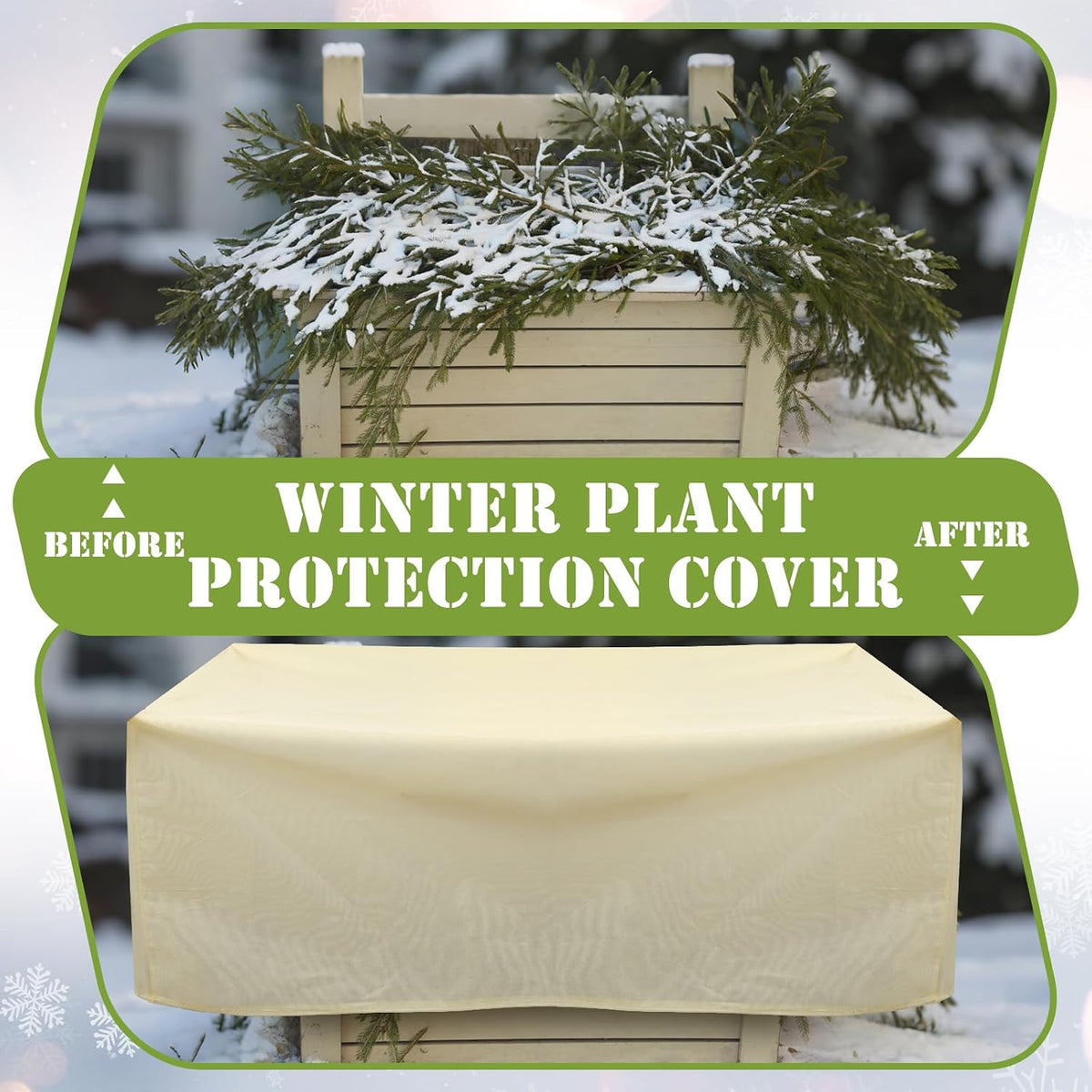 2 Pcs 102" x 51" Raised Garden Bed Cover for Winter Large Plant Covers Freeze Protection with Zipper Drawstring Frost Cloth Blanket Protection Box Bags for Garden Outdoor Plants Bush