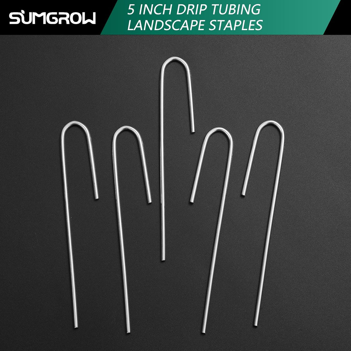 120 Pack Drip Irrigation Stakes for 1/4 or 1/8 Tubing, Metal Staples