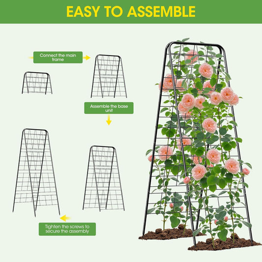 Heavy Duty Cucumber Trellis, 50" x 17" A-Frame Garden Trellis