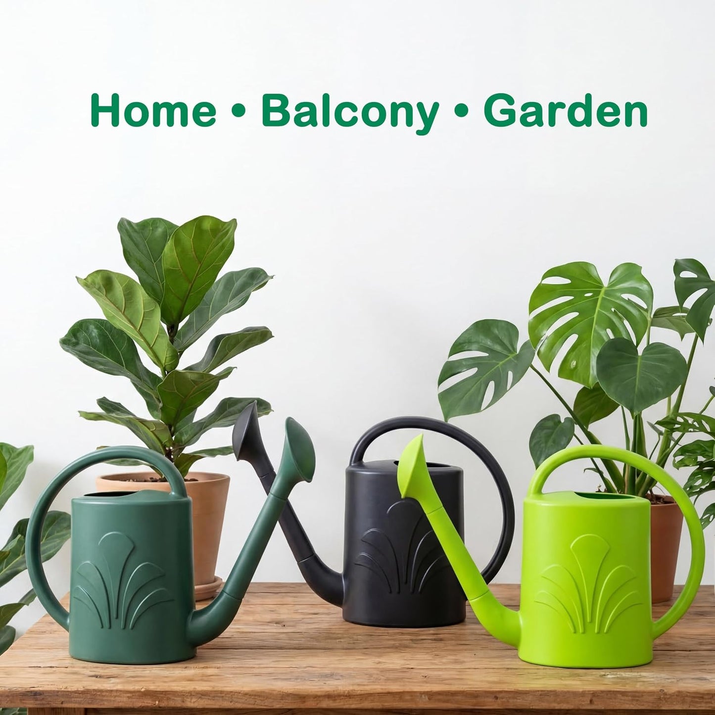 1 Gallon Watering Can Outdoor, Watering Can for Indoor & Outdoor Plants, Flower with Detachable Sprinkler Head