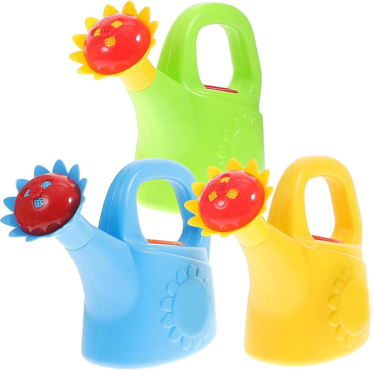 3 Pcs Kids Watering Can Toys, Mini Plastic Watering Can, Play House Garden Flower Water Pot for Toddlers, Outdoor Bath Beach Sand Toys (Random Color)