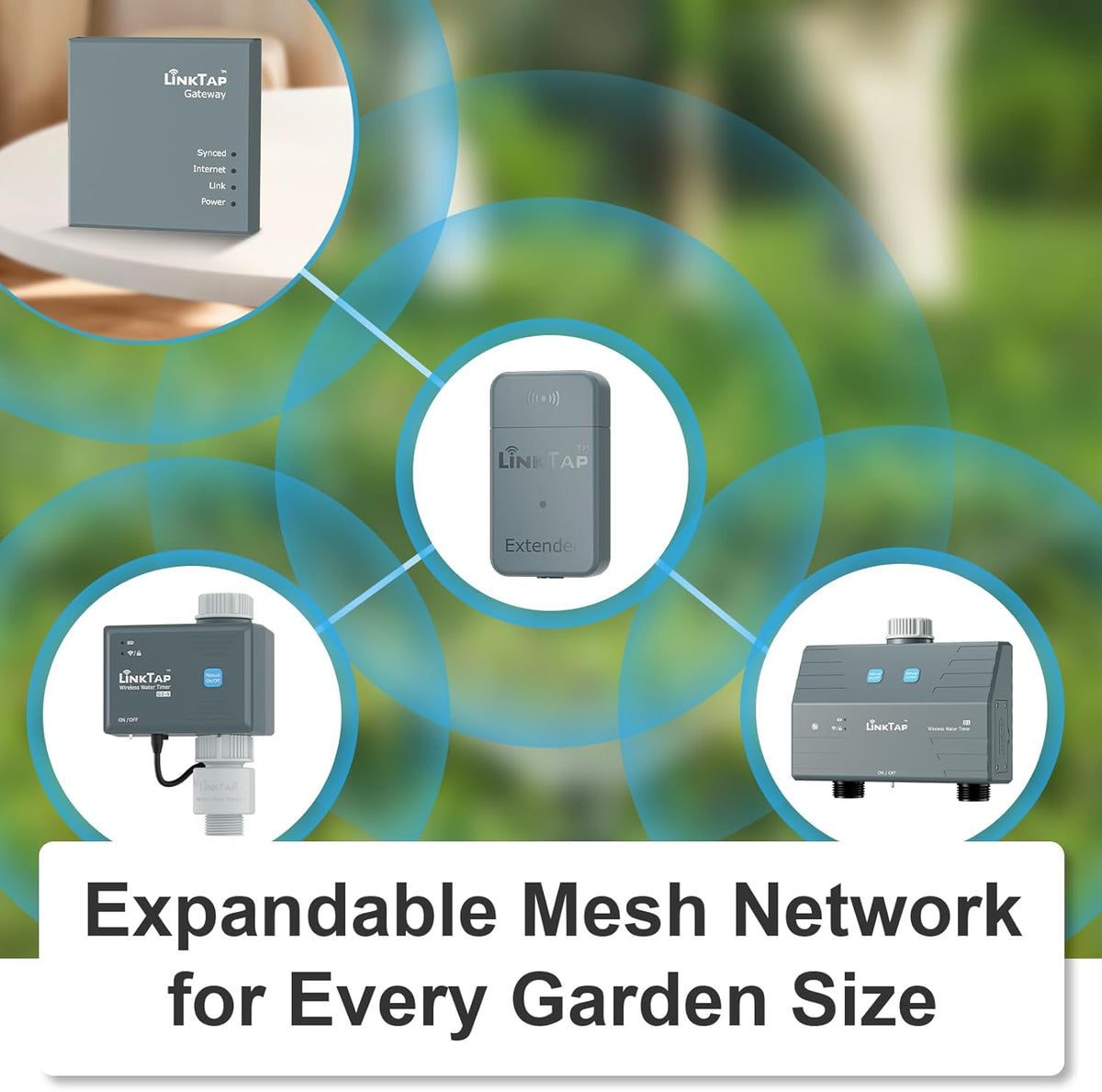 LinkTap G2S Smart Garden Hose Timer & Gateway, 2-Year Battery Life
