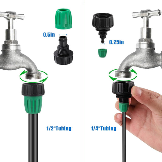 Leak-Proof Drip Irrigation Kit, Quick Connect Irrigation System Kit