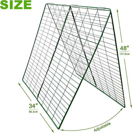 48" L x 34" W Cucumber Trellis for Raised Bed, A Frame Trellis, Vegetable Trellis with Garden Stakes and Zip Ties for Climbing Plants, Cucumber, Flowers